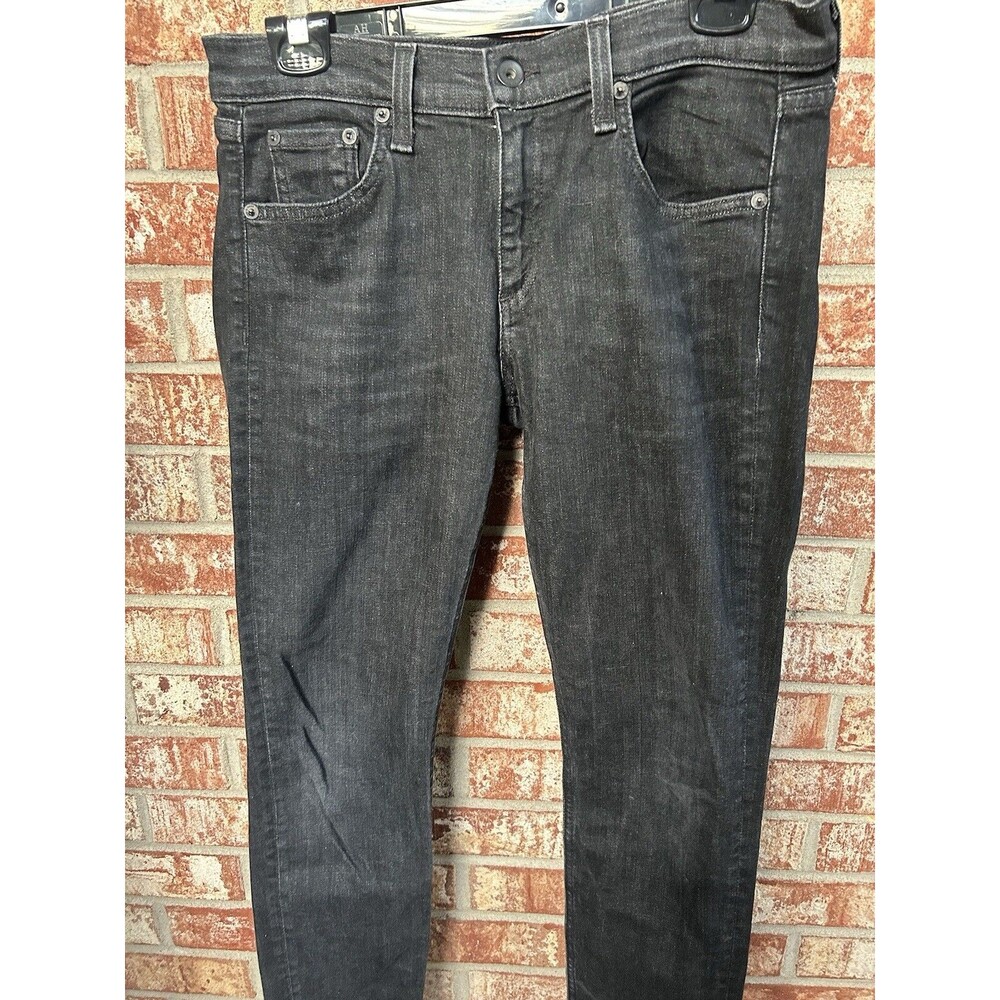 RAG & BONE Dre Boyfriend Cropped Capri with Raw Released Hem In Concrete 28